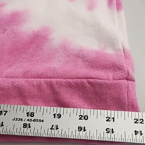 Tie-Dye French Terry Sweatshirt Top 3/4 Sleeves Drop Shoulder Boxy - Picture 5 of 13